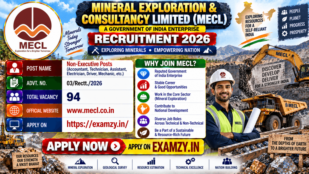 MECL Non-Executive Recruitment 2026 Notification OUT For 94 Posts, Apply Online Form 1 MECL Non Executive Recruitment 2026