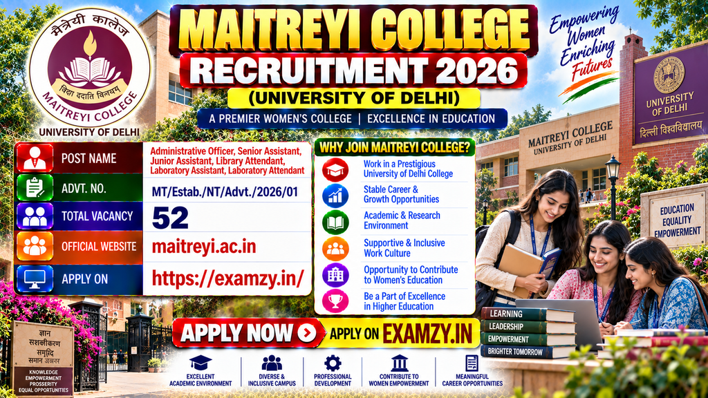 Maitreyi College Non Teaching Recruitment 2026