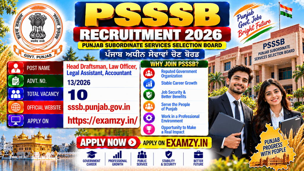 PSSSB Recruitment Advt 132026