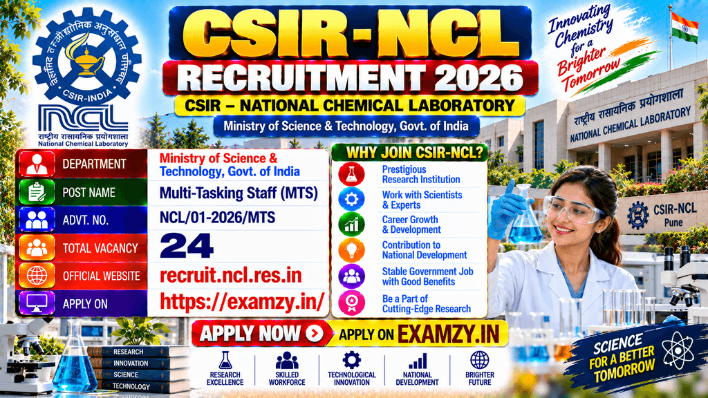 CSIR NCL MTS Recruitment 2026