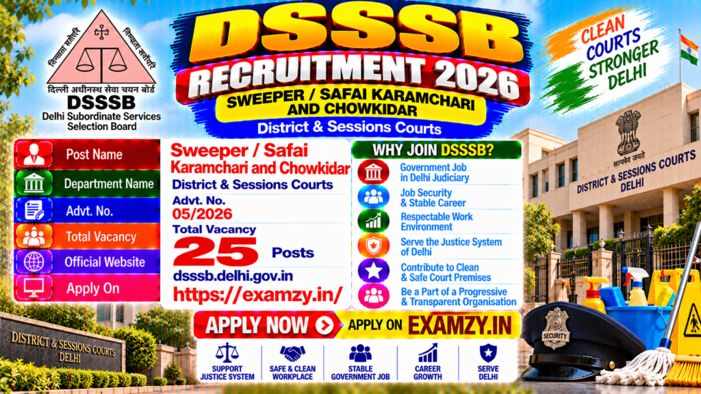 DSSSB Sweeper and Chowkidar Recruitment Advt 05/2026