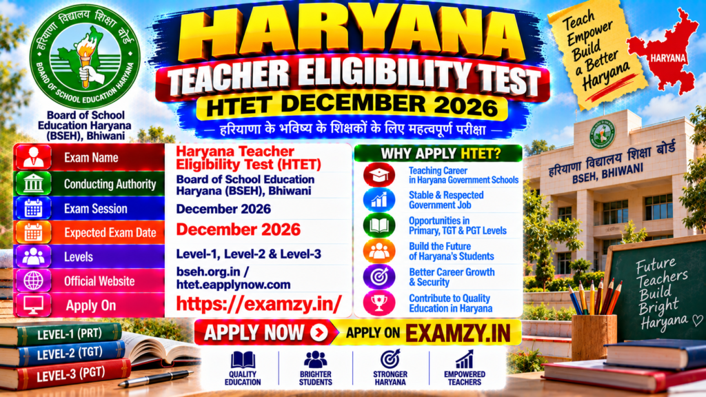Haryana HTET December 2026 Exam Announcement