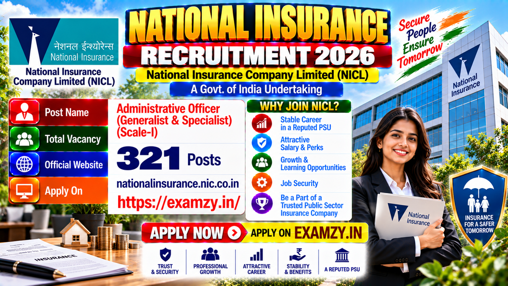National Insurance Recruitment 2026 Banner