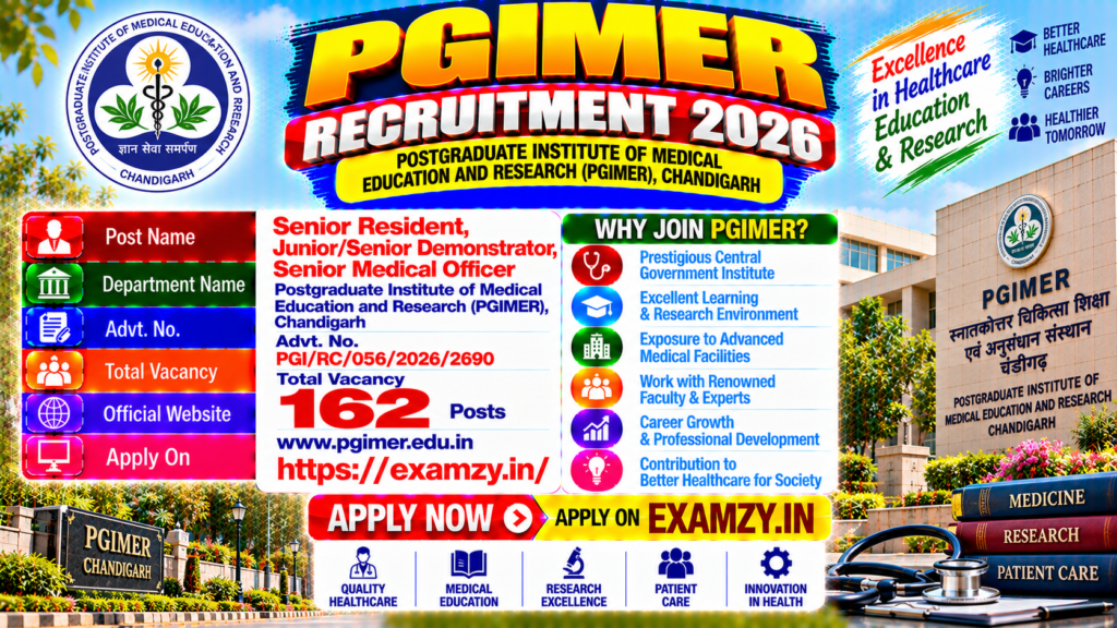 PGIMER Chandigarh Doctor Recruitment 2026