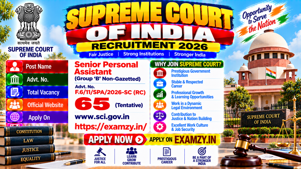 Supreme Court Recruitment 2026 Poster