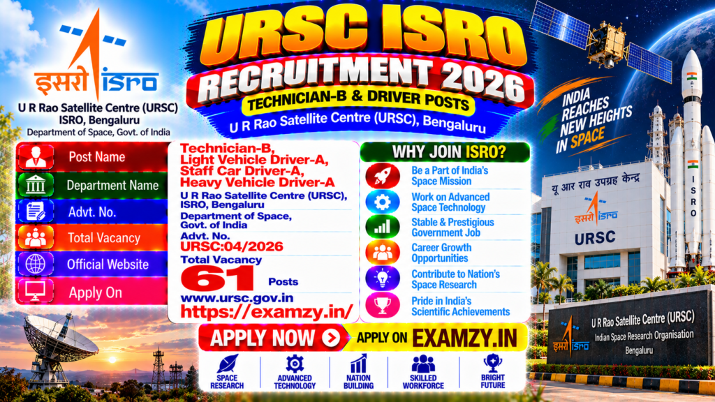 ISRO URSC Recruitment 2026
