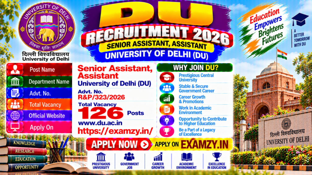 Delhi University (DU) Non-Teaching Recruitment 2026